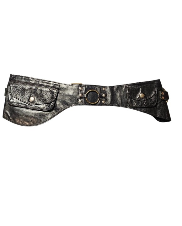 Jungle Tribe Other - ​Jungle Tribe Leather Hip Belt with Pockets Festival Brass Grommet Waist